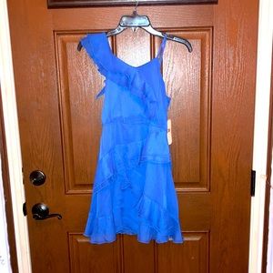 NWT Girls size 12 - cobalt blue ruffle sun dress.
